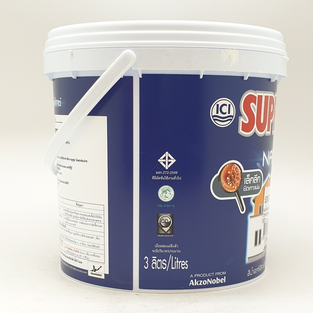 Dulux ซูเปอร์โคท นาโนเท็กซ์ สีน้ำภายนอก เบส A 3 ลิตร