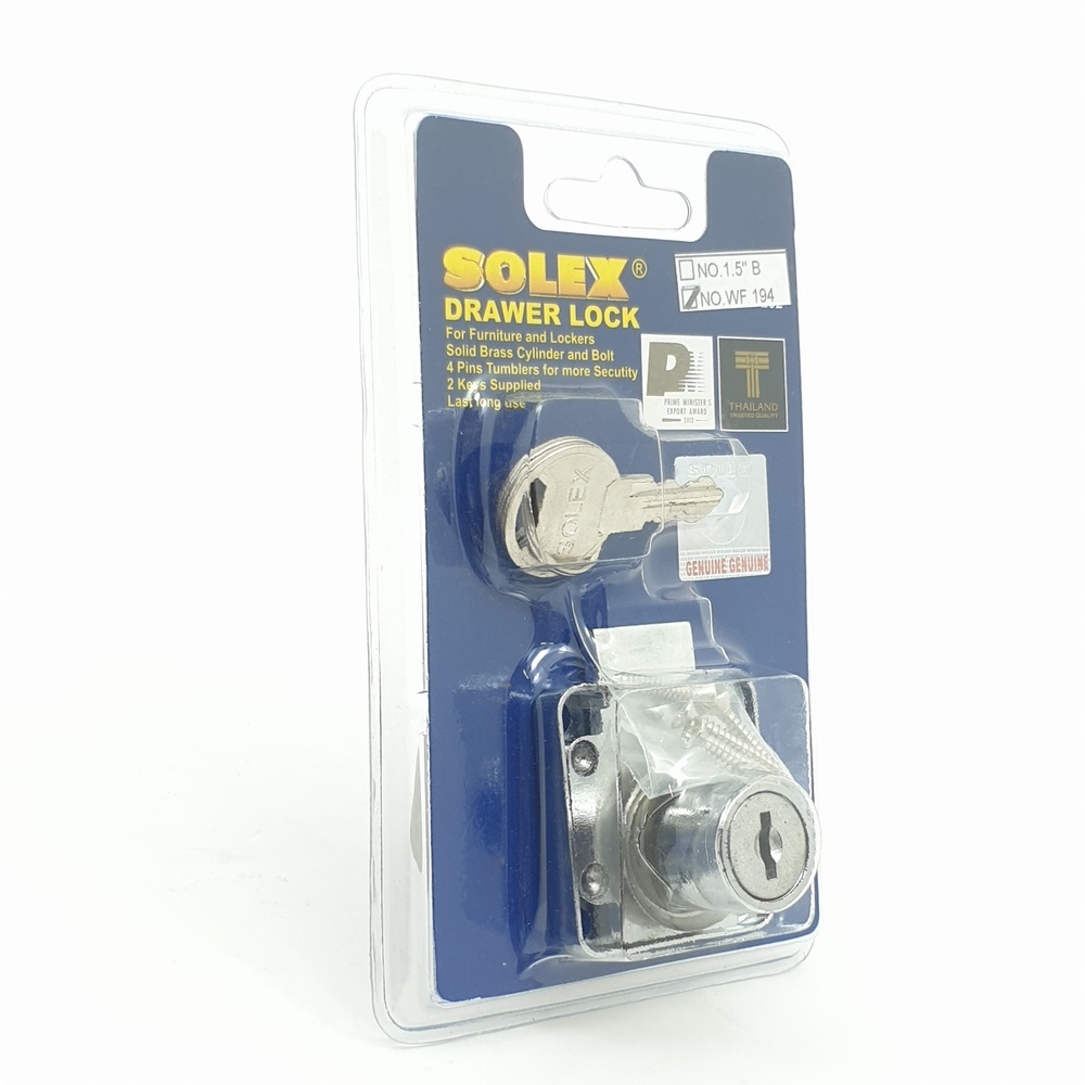 SOLEX กุญแจลิ้นชัก WF194 (แผง)