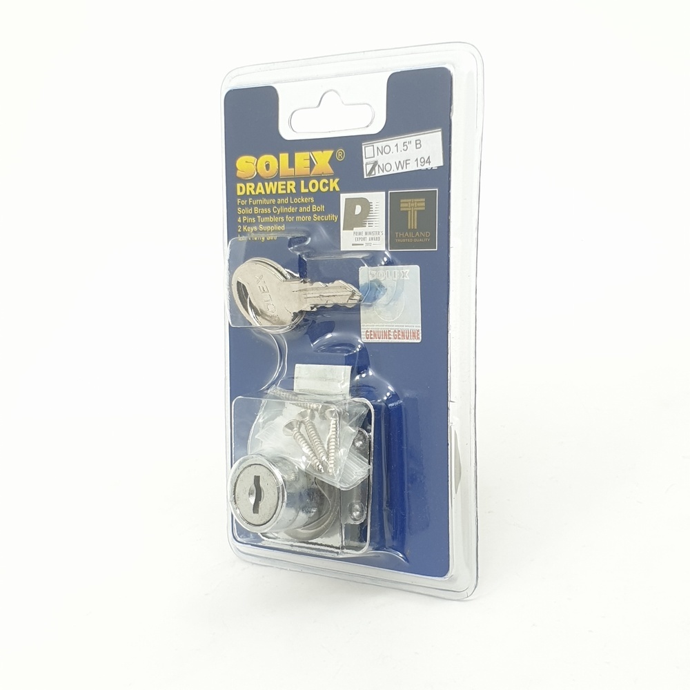 SOLEX กุญแจลิ้นชัก WF194 (แผง)