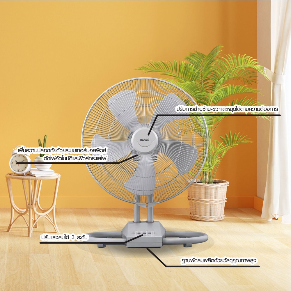 HATARI พัดลมอุตสาหกรรม 18" IT18M2 เทา
