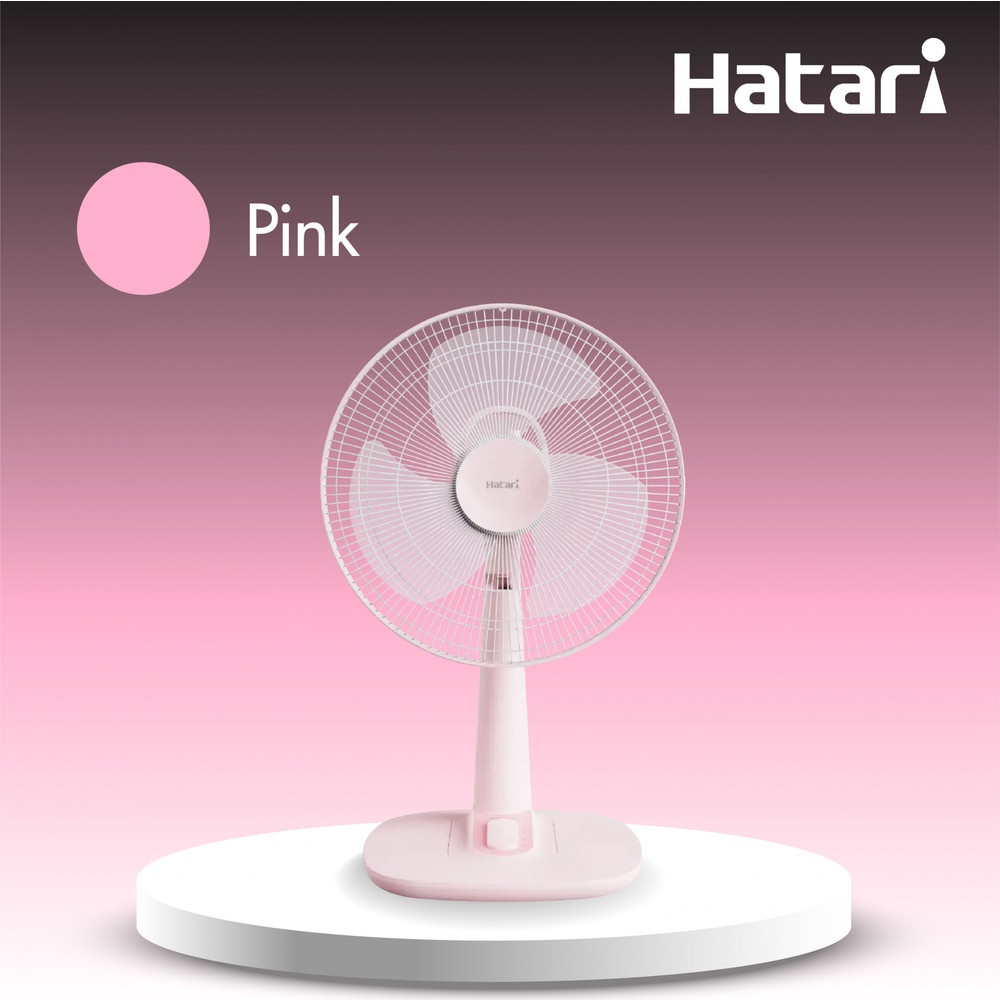 HATARI พัดลมตั้งโต๊ะ T14M1 ชมพู