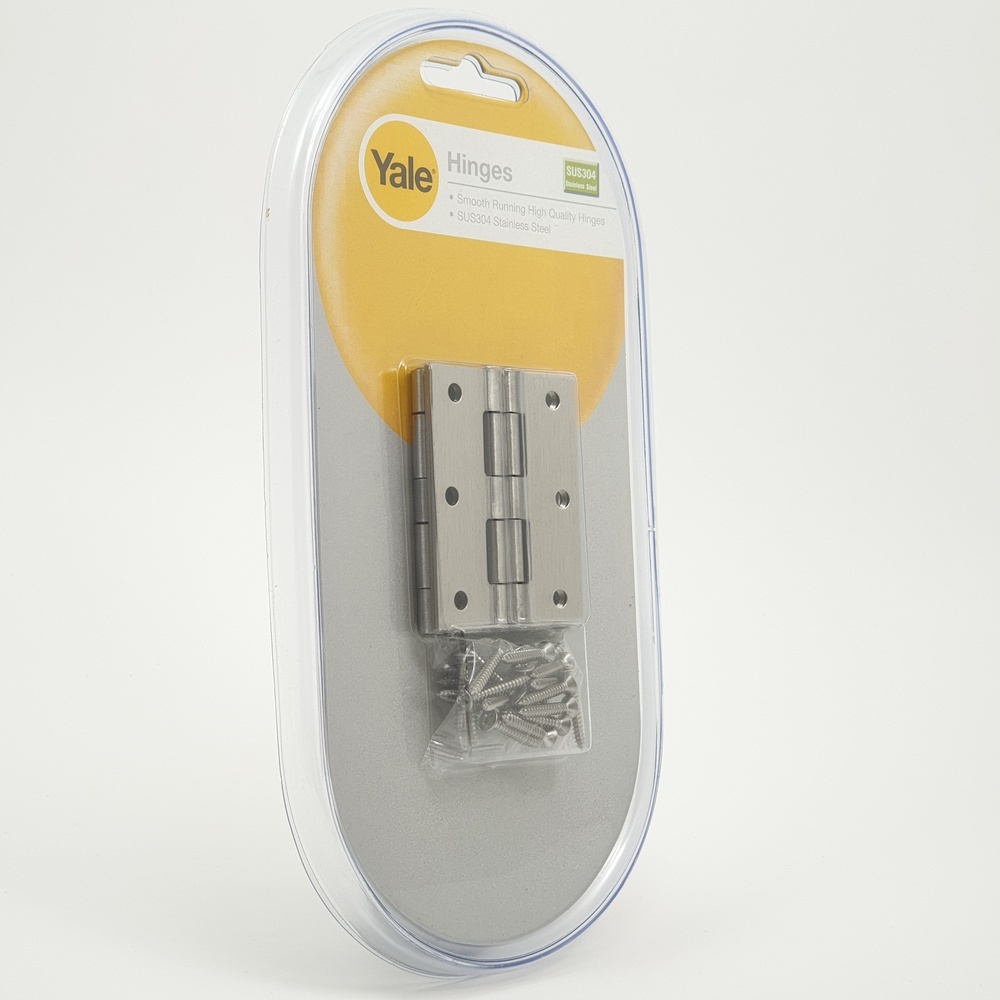 YALE บานพับสเตนเลส 304 ไม่มีแหวน 2.5" แพ็ค 4 รุ่น FH-SL25 สีสเตนเลส