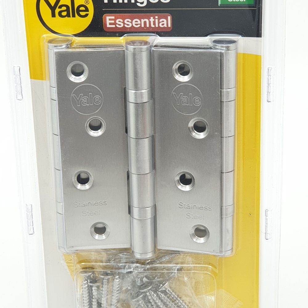 YALE บานพับสแตนเลส 4 แหวนลูกปืน 4"x3"x2มม. แพ็ค 3 รุ่น EHISL4320BBP3E2 สีสเตนเลส