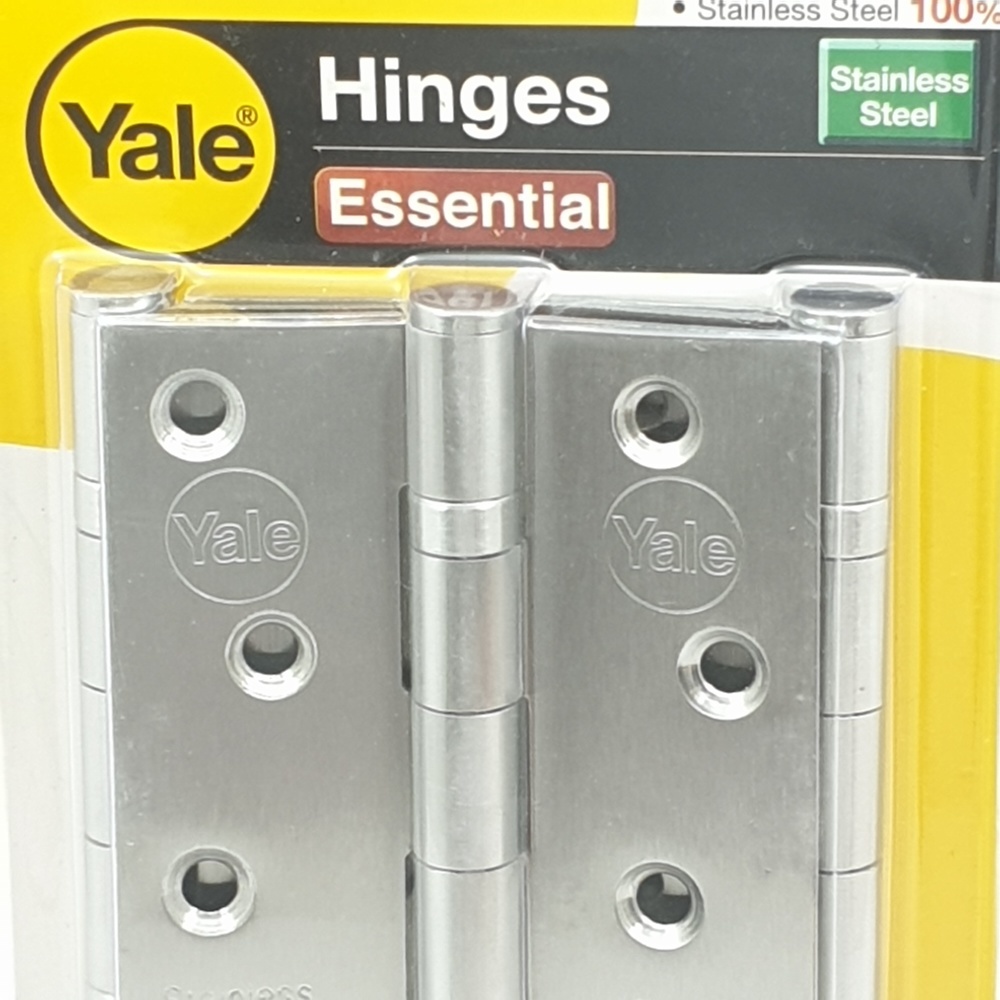 YALE บานพับสแตนเลส 4 แหวนลูกปืน 4"x3"x2มม. แพ็ค 3 รุ่น EHISL4320BBP3E2 สีสเตนเลส