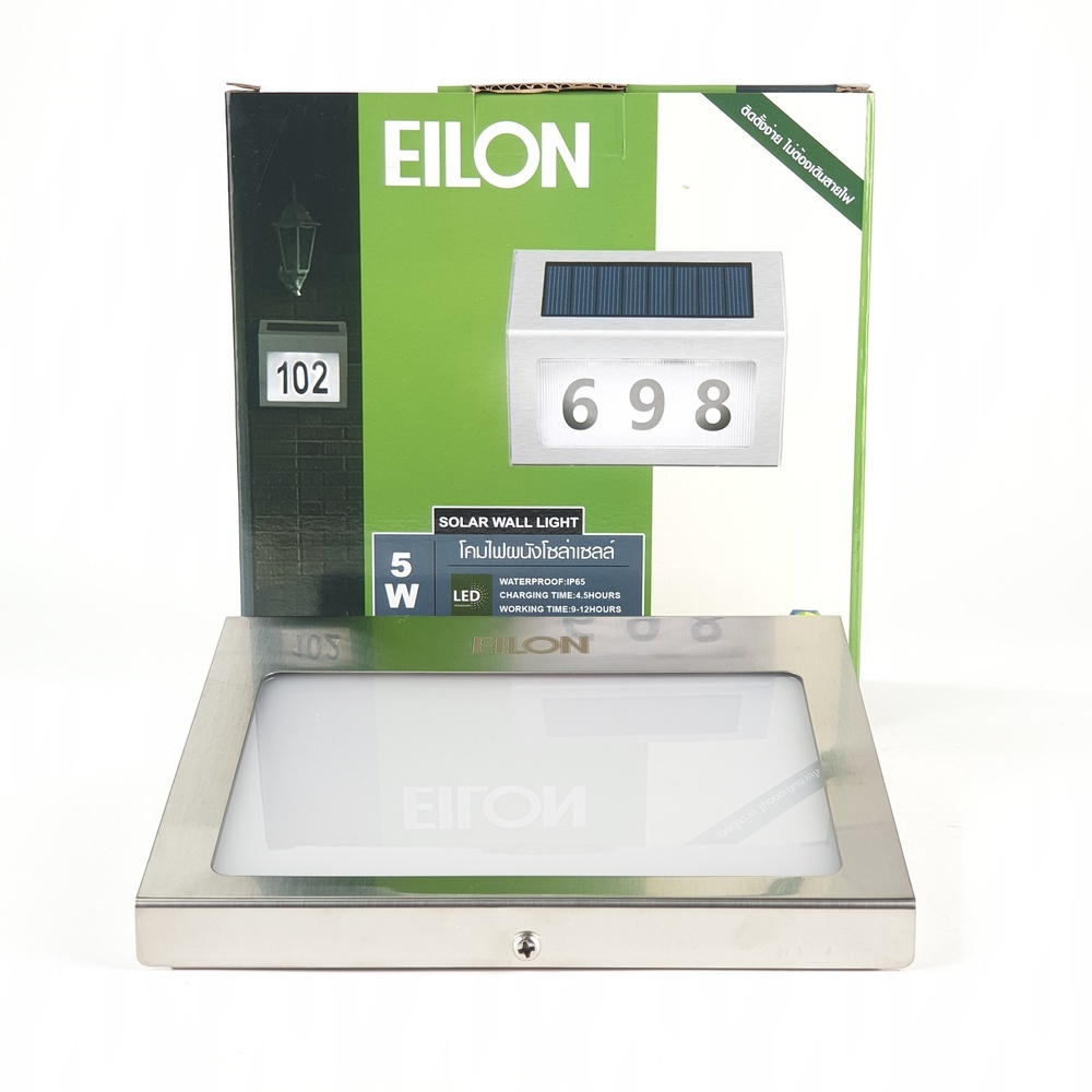 EILON โคมไฟผนังโซล่าเซลล์ รุ่น SF-WLZZ003 แสงเดย์ไลท์