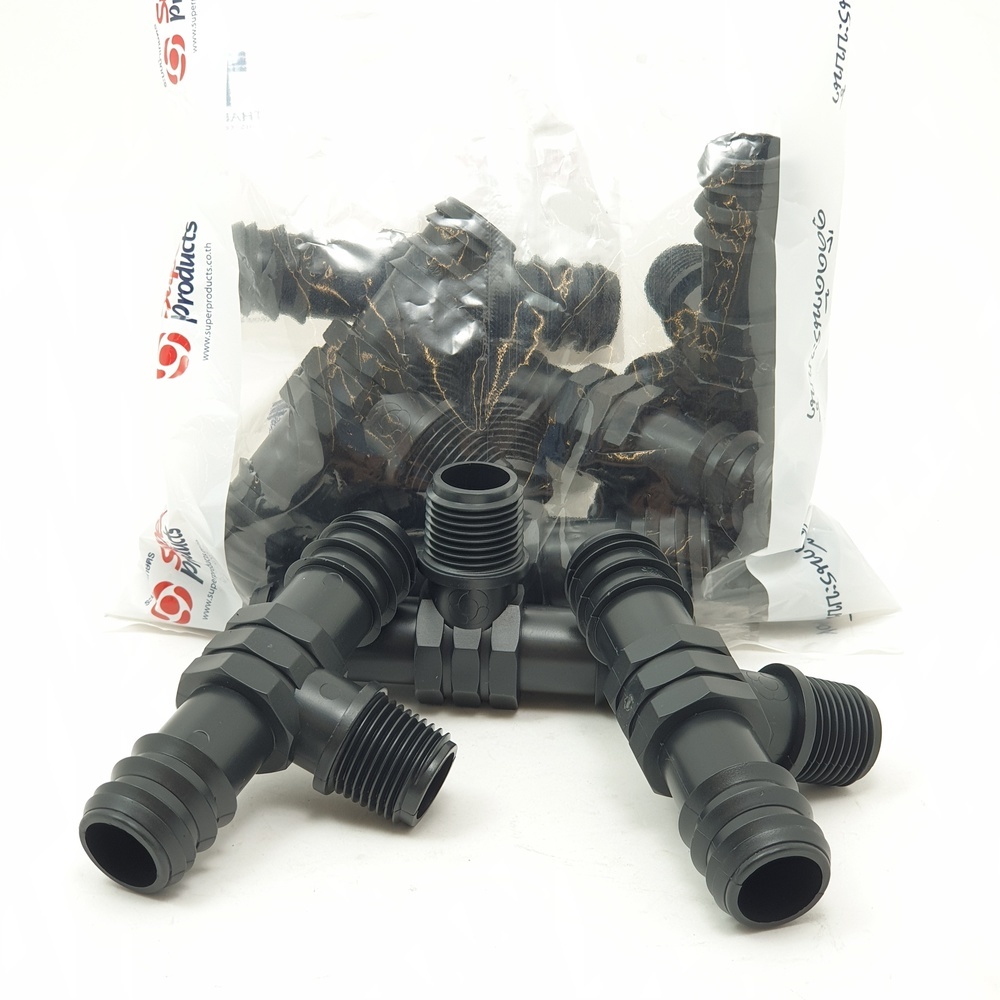 Super Products TM สามทางแปลง เกลียวนอก 25 x 1/2" x 25 (10 ตัว/แพ็ค)