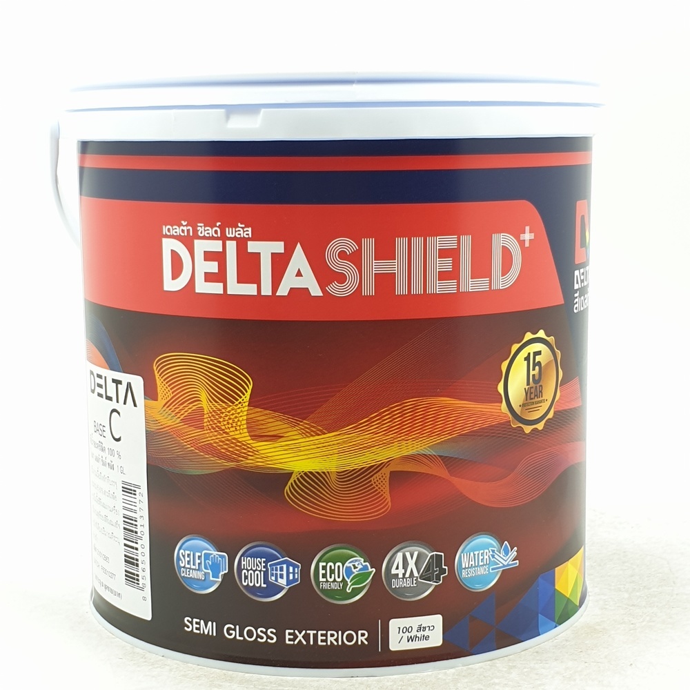 Delta สีน้ำอะครีลิค เดลต้าชิลด์พลัส ทาภายนอก กึ่งเงา เบส C 3.6 ลิตร