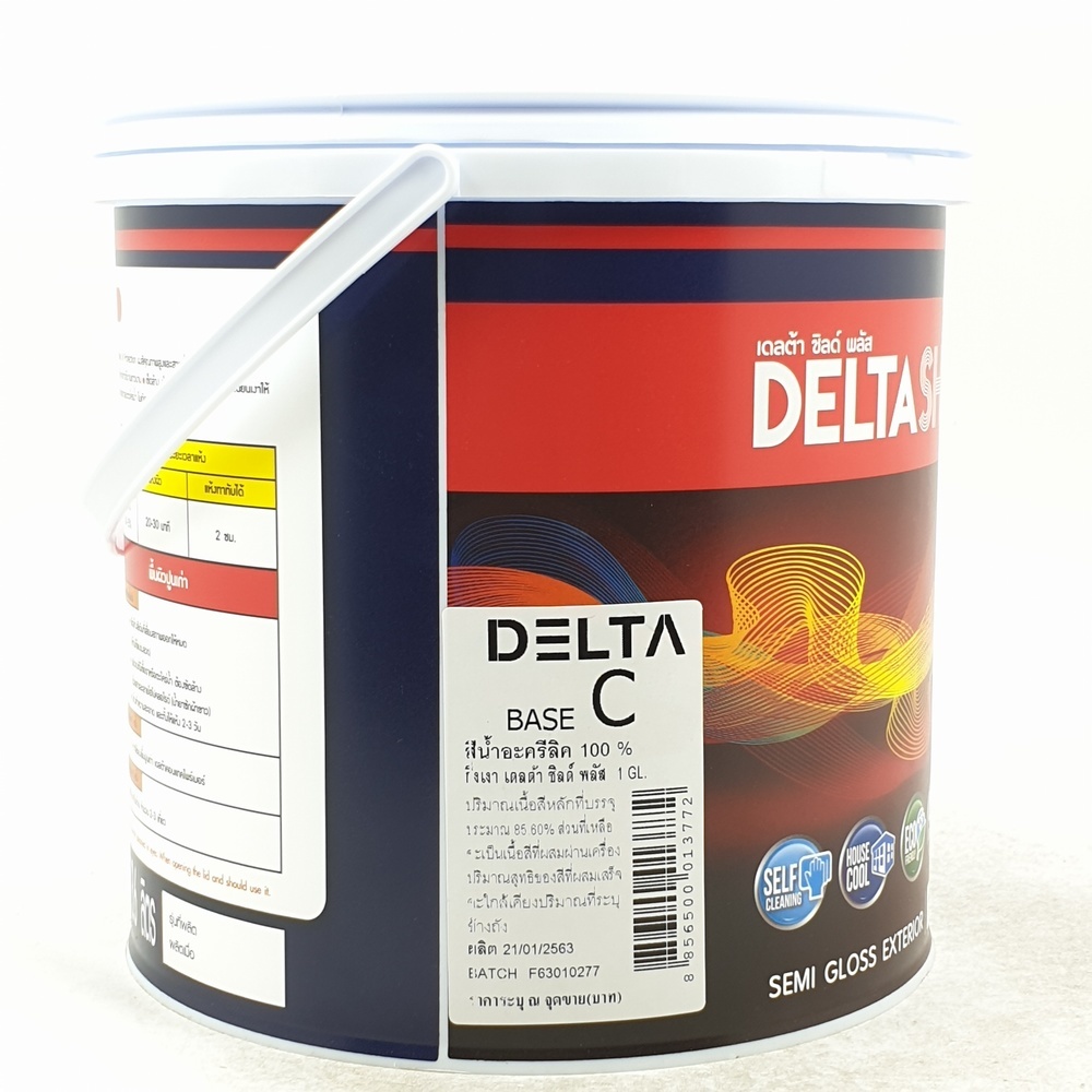 Delta สีน้ำอะครีลิค เดลต้าชิลด์พลัส ทาภายนอก กึ่งเงา เบส C 3.6 ลิตร