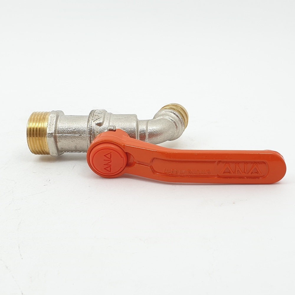 ANA ก๊อกบอลทองเหลือง ไทยแท้ ขนาด 3/4" รุ่น C108 สีส้ม