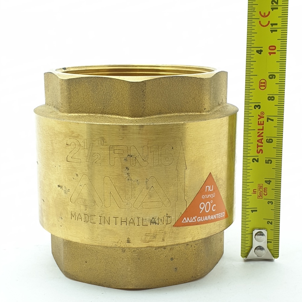 ANA เช็ควาล์วสปริงทองเหลือง 2 1/2" สปริงสเตนเลส รุ่น BC
