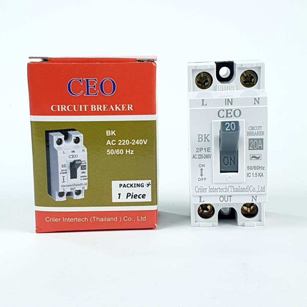 CEO เบรคเกอร์ 2P 20A รุ่น BK-20A สีดำ