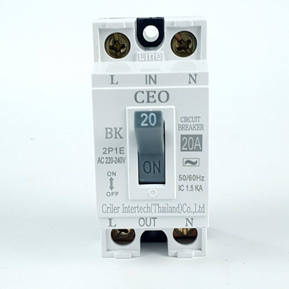 CEO เบรคเกอร์ 2P 20A รุ่น BK-20A สีดำ
