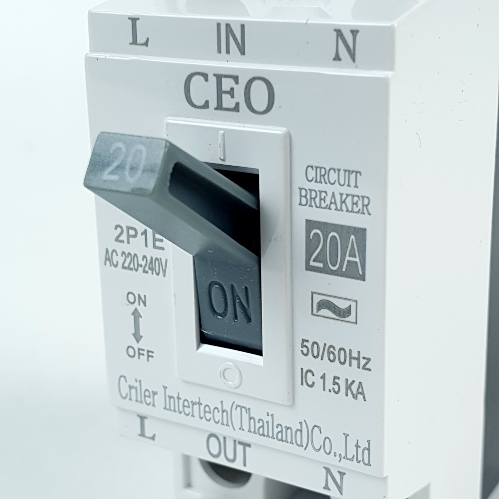 CEO เบรคเกอร์ 2P 20A รุ่น BK-20A สีดำ