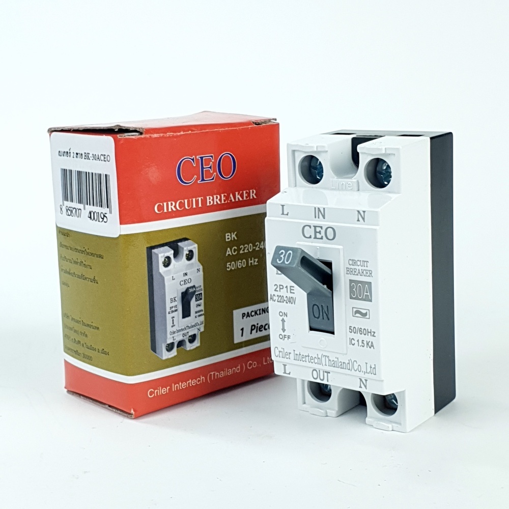CEO เบรคเกอร์ 2P 30A รุ่น BK-30A สีดำ