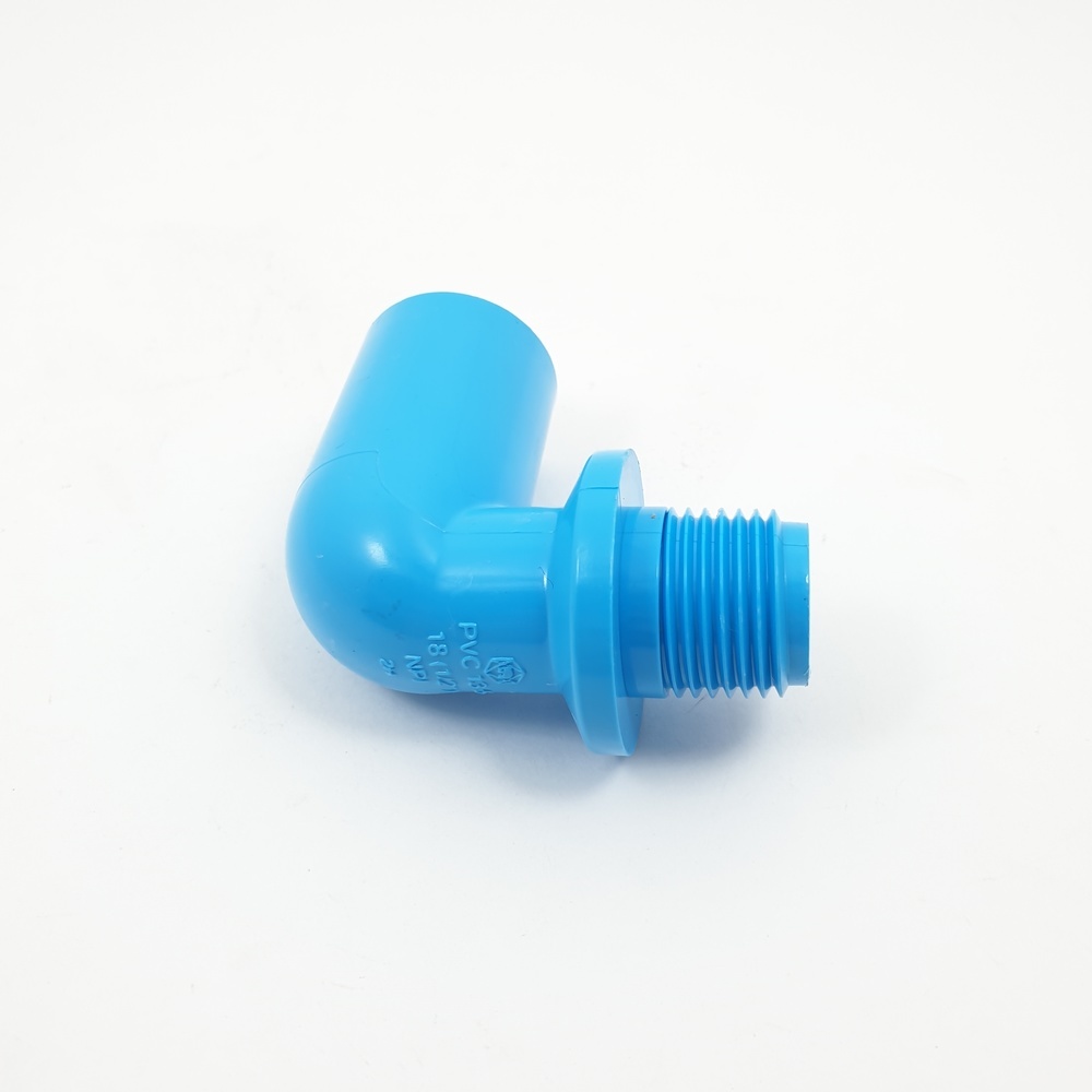 SCG ข้องอ 90 เกลียวนอก หนา 1/2"(18) ชั้น 13.5 สีฟ้า