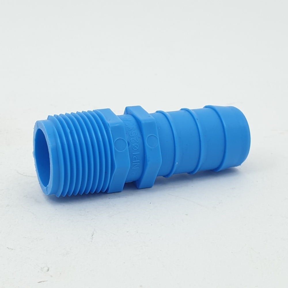 SCG หัวกันไหล เกลียวนอก PVC หนา 1"x3/4" (25x3/4") สีฟ้า