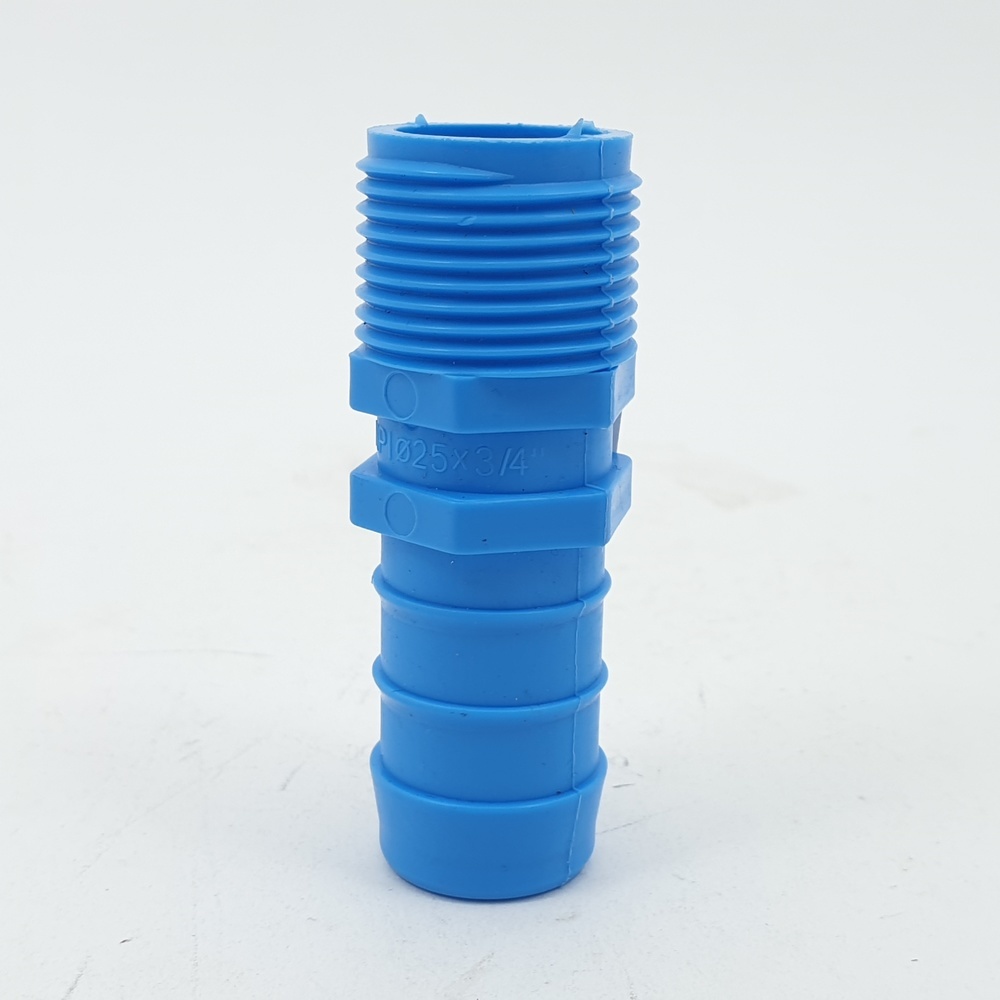 SCG หัวกันไหล เกลียวนอก PVC หนา 1"x3/4" (25x3/4") สีฟ้า