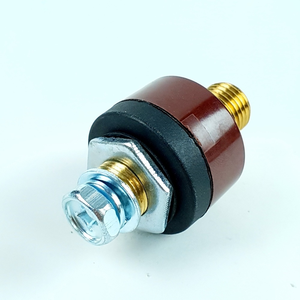 ข้อต่อหน้าตู้ MMA/MC WELD16-25mm. ตัวผู้ แบบสกรู สีแดง LONGWELL