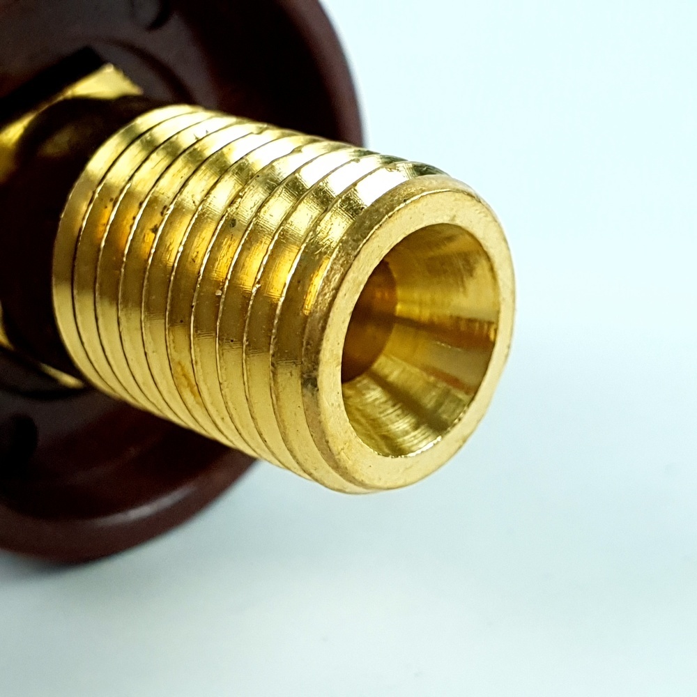 ข้อต่อหน้าตู้ MMA/MC WELD16-25mm. ตัวผู้ แบบสกรู สีแดง LONGWELL