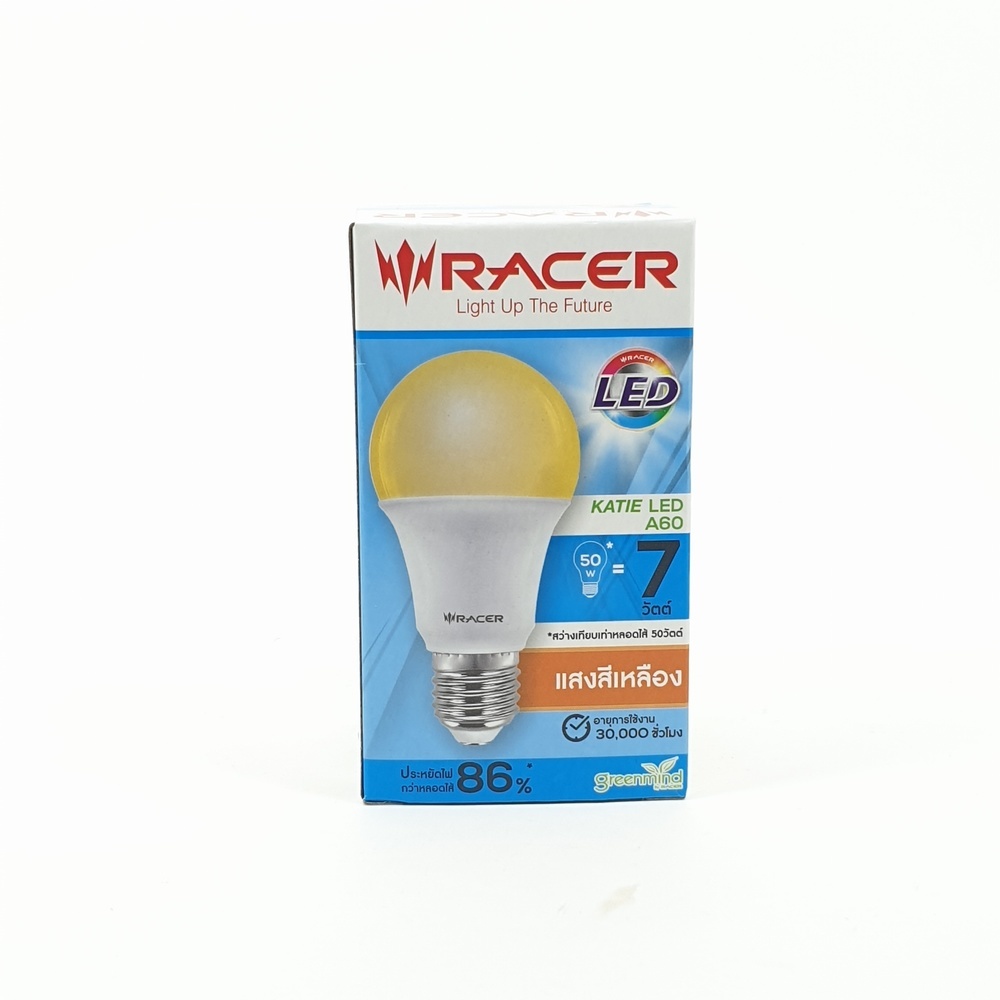 RACER หลอดไฟ LED Bulb E27 7W รุ่น KATIE แสงวอร์มไลท์