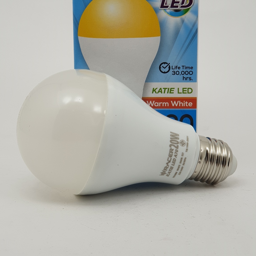 RACER หลอดไฟ LED Bulb A70 20W รุ่น KATIE แสงวอร์มไวท์