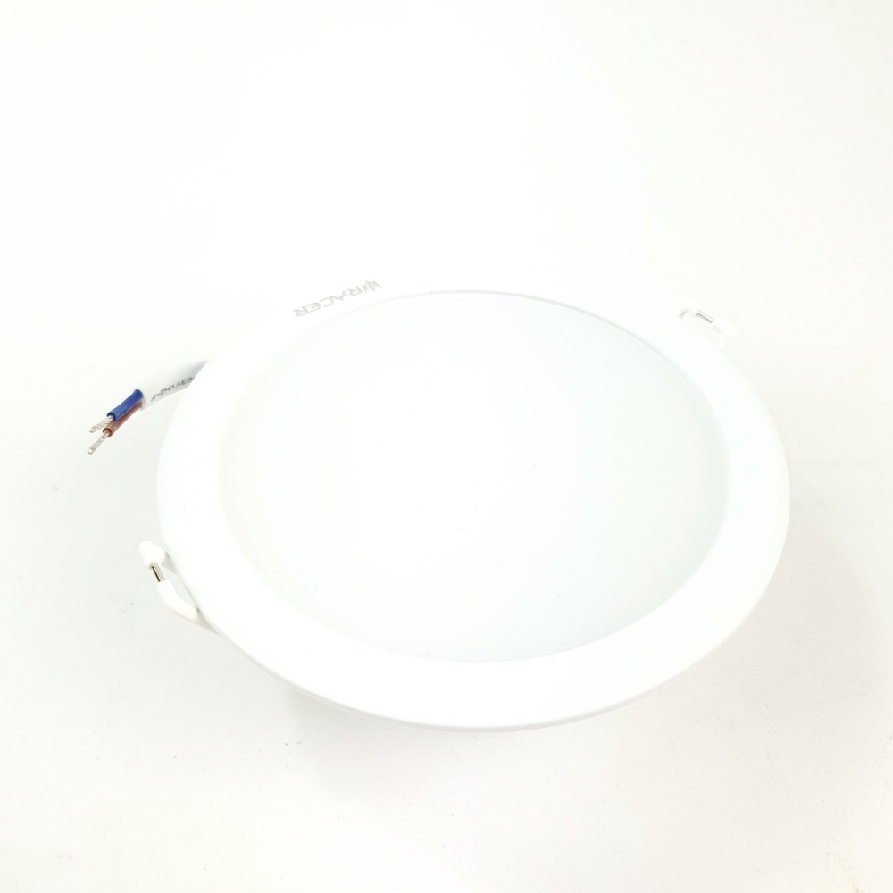 RACER โคมดาวน์ไลท์ LED แบบฝังฝ้าหน้ากลม 4นิ้ว 9W รุ่น EVO TECH แสงวอร์มไวท์