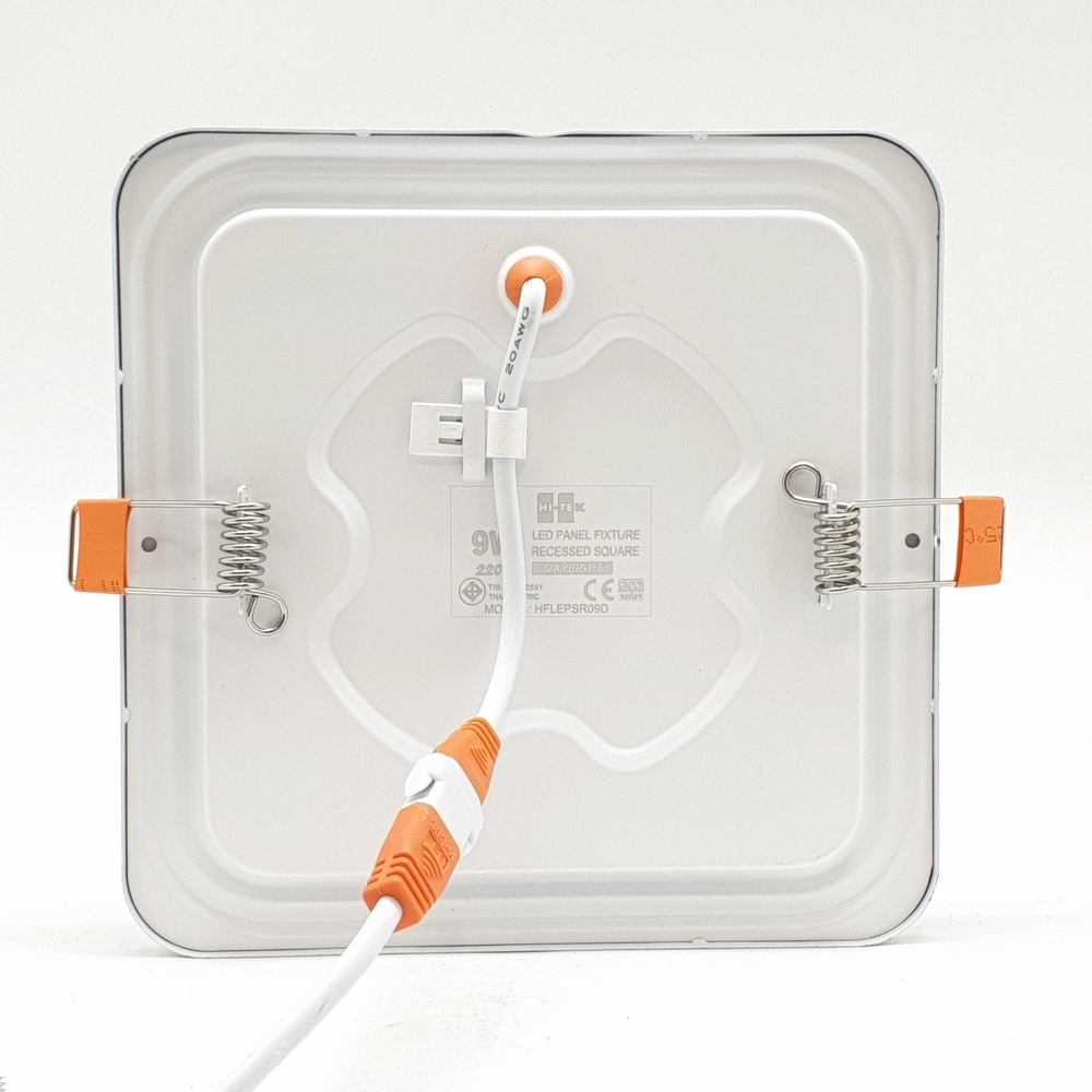HI-TEK โคมพาเนล LED อีโค่ ทรงสี่เหลี่ยม 5นิ้ว 9W แบบฝังฝ้า รุ่นHFLEPSR09D แสงขาว