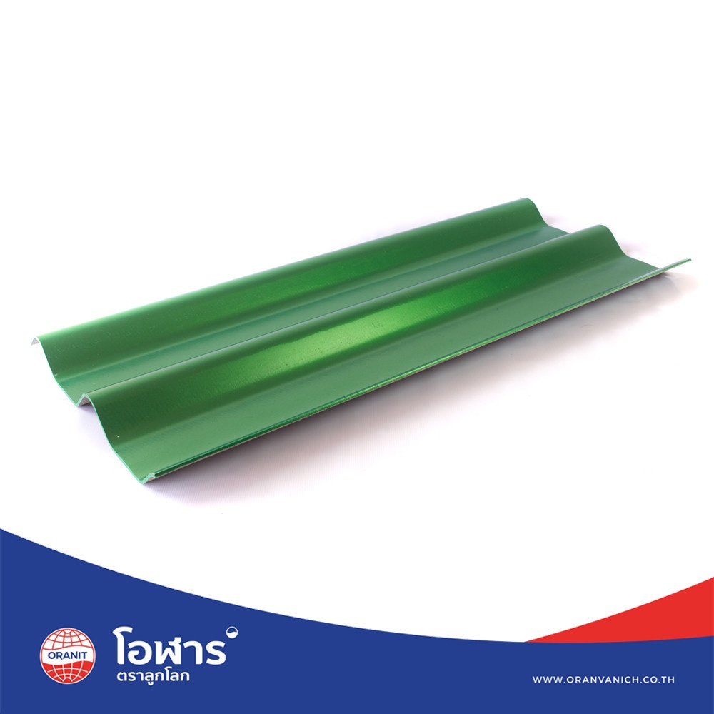 โอฬาร กระเบื้องหลังคาลอนคู่ 0.5x50x120 ซม. สีประกายนาคราช