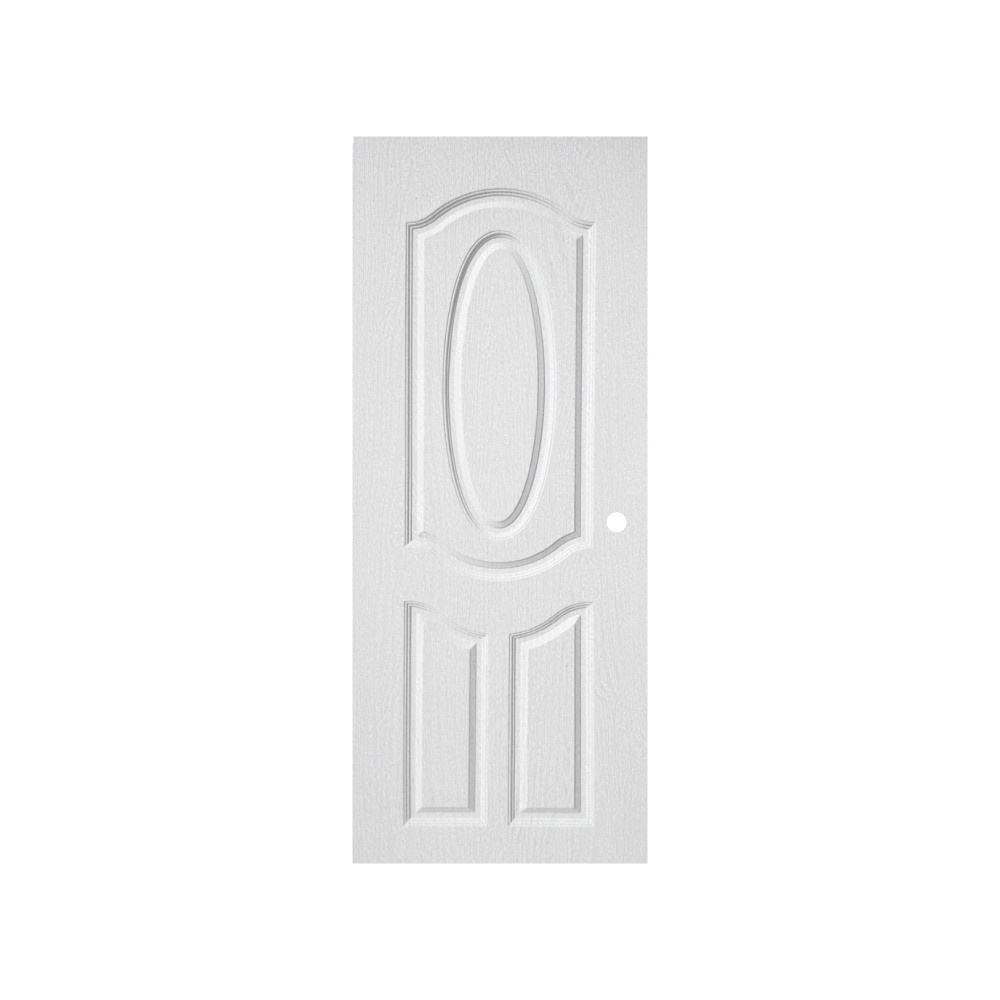 WELLINGTAN ประตู UPVC รุ่น WT004N (สำหรับใช้ภายนอก) ลูกฟัก ขนาด 80x200 ซม. สีขาว (เจาะลูกบิด)