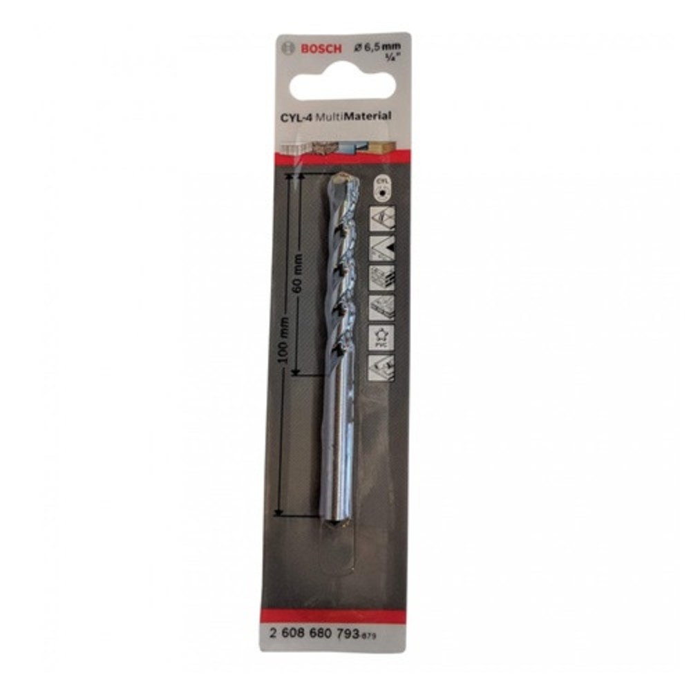 BOSCH ดอกเจาะอเนกประสงค์ก้านกลม CYL-4 : 6.5x60/100 มม.