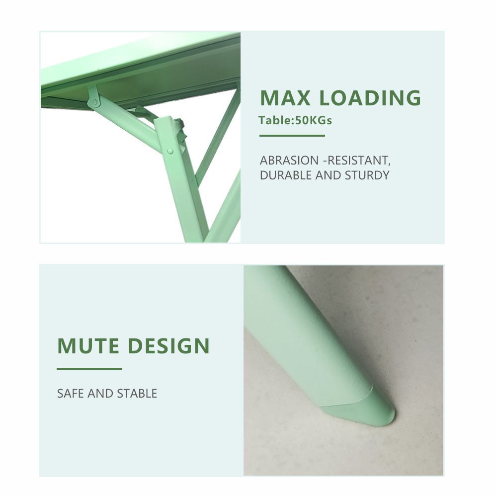 SUMMER SET ชุดโต๊ะสนาม 2 ที่นั่ง รุ่น GREENERY โต๊ะ: 60x60x71ซม. เก้าอี้: 50x42x84 ซม. สีเขียวอ่อน