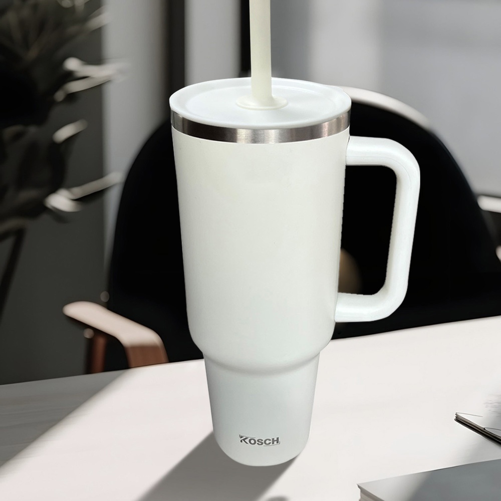 KOSCH แก้วน้ำเก็บอุณหภูมิ 1000 มล. TWINKLE สีขาว