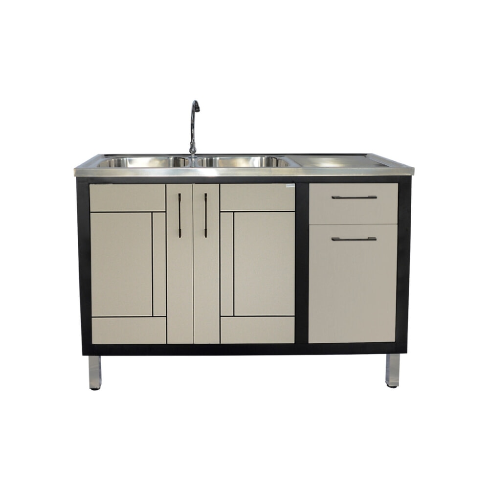 CLOSE ตู้ตั้งพื้น UPVC LABARIS ขนาด 2หลุม 1ที่พัก ขนาด 120x85x50 ซม. สีเบจ