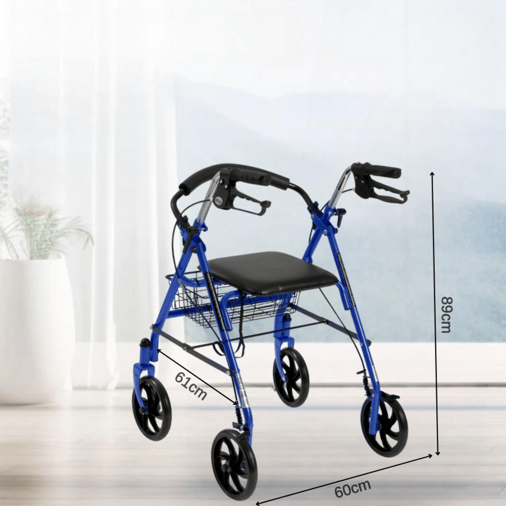 Verno รถเข็นหัดเดินสำหรับผู้สูงอายุ รุ่น RE426 ขนาด 61x60x89 ซม. สีน้ำเงิน