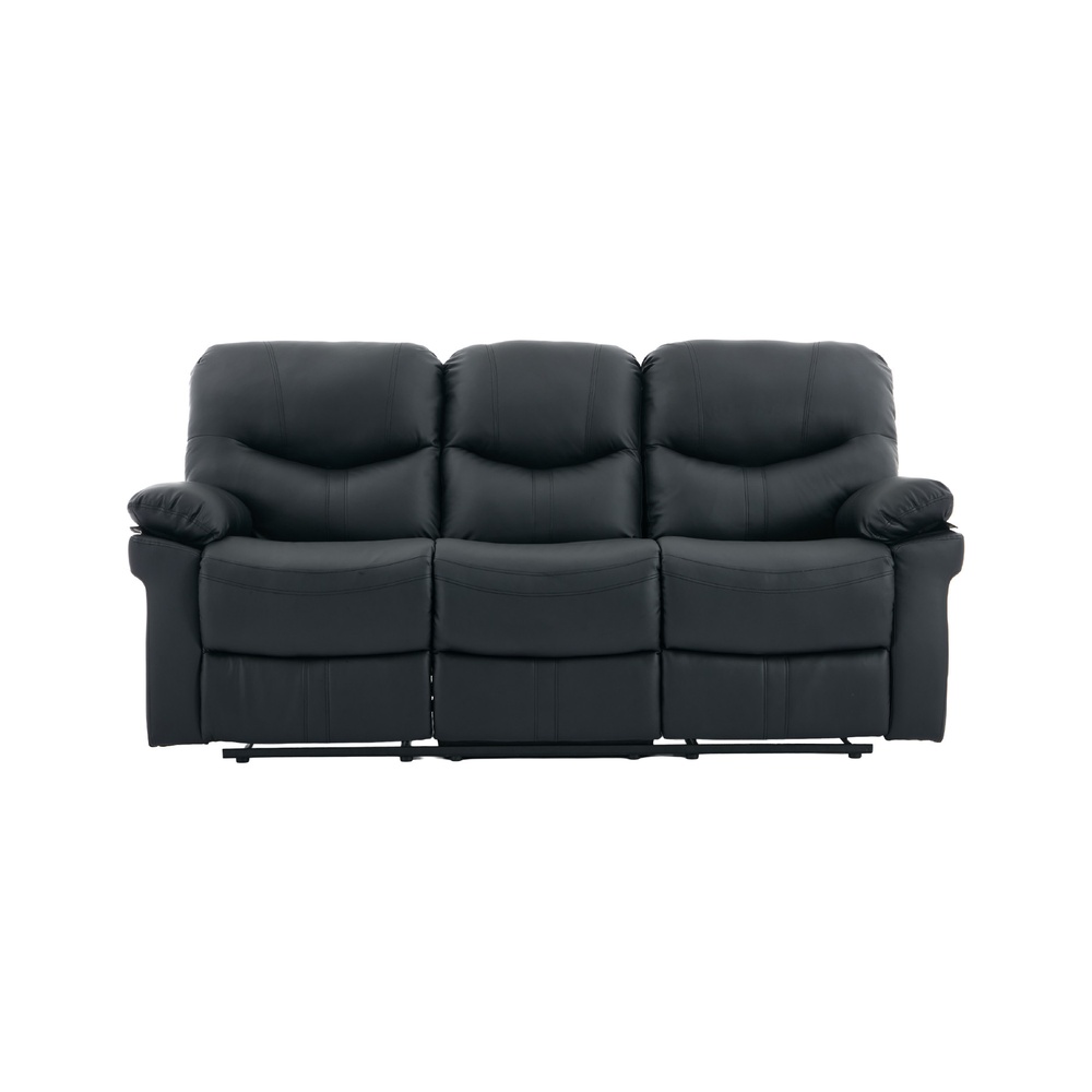 PULITO เก้าอี้พักผ่อนหนังสังเคราะห์ 3 ที่นั่ง รุ่น DENVEER ขนาด 196x93x100 ซม. สีดำ