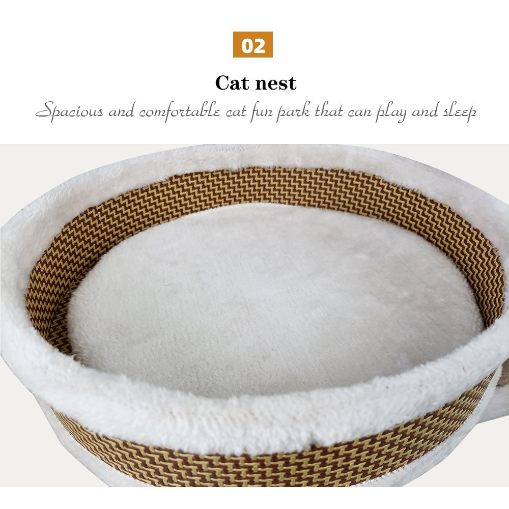 DUDUPETS คอนโดแมว รุ่น NEKO ขนาด45x45x90ซม. สีธรรมชาติ