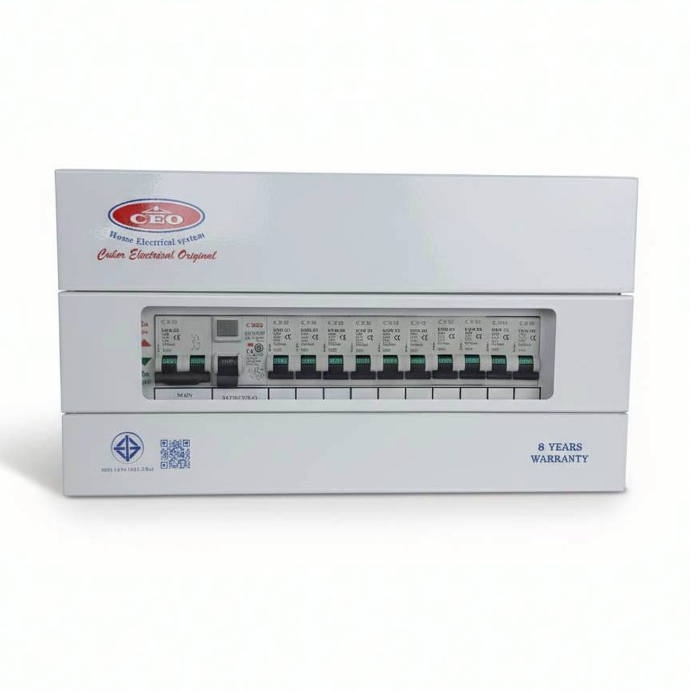 CEO เครื่องตัดไฟฟ้าอัตโนมัติ 10 ช่อง 63A กันดูด