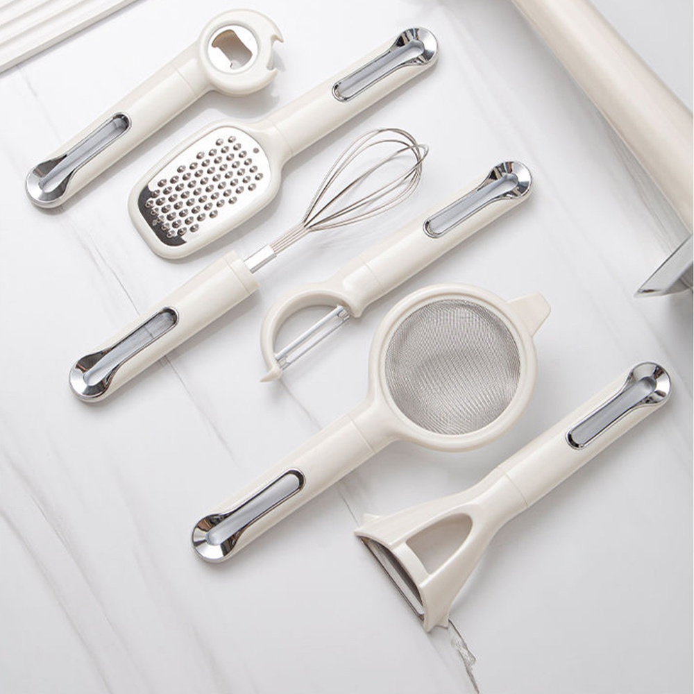 KOSCH กระชอนพร้อมด้ามจับ EASYCOOK สีขาว