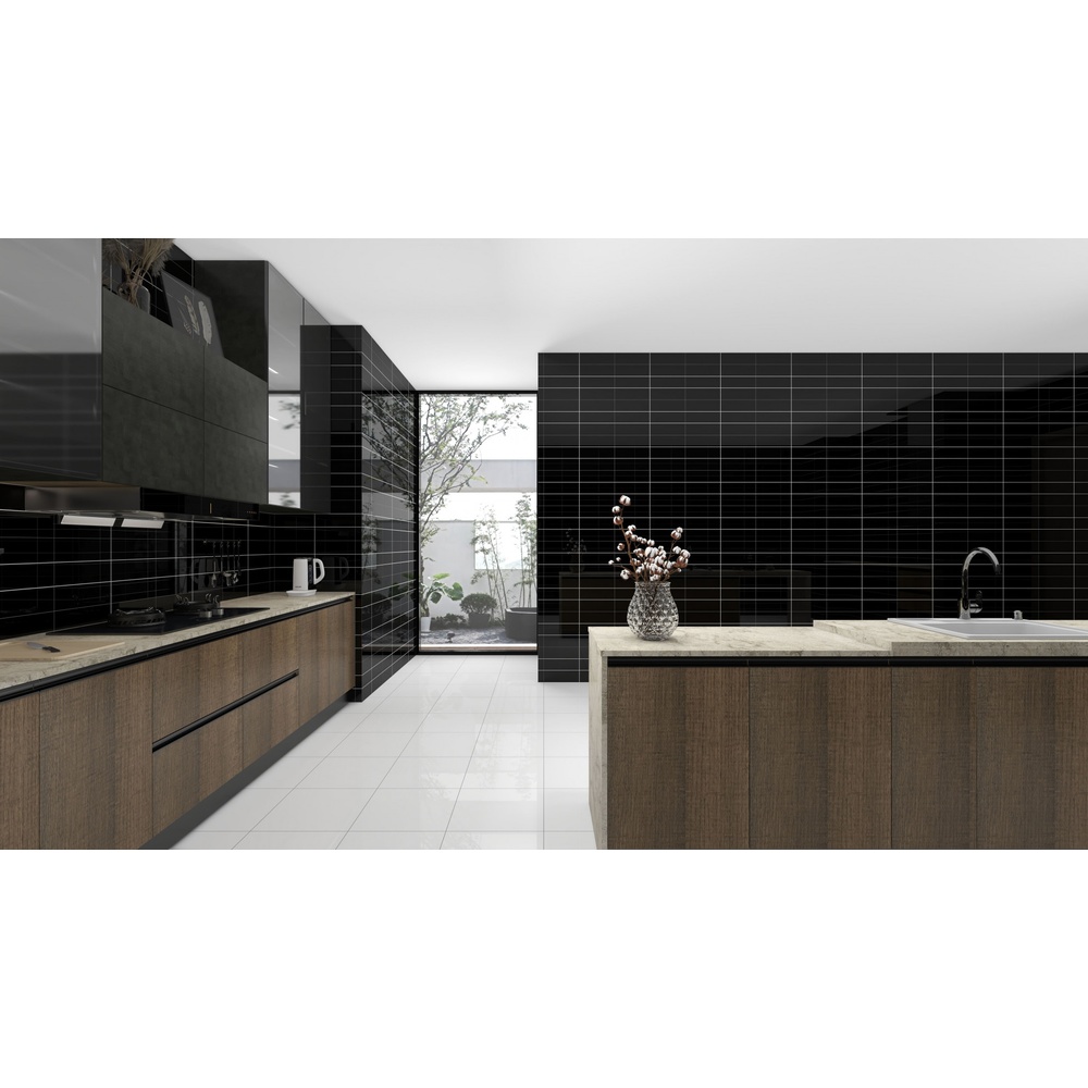 Marbella 30x60 กระเบื้องเซรามิกบุผนัง รุ่น Subway ดำ SXB212 (8P) Gloss