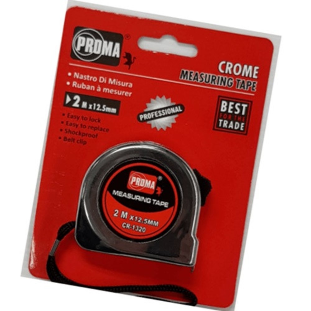 ตลับเมตร ชุบโครมเมี่ยม PROMA 2 เมตร
