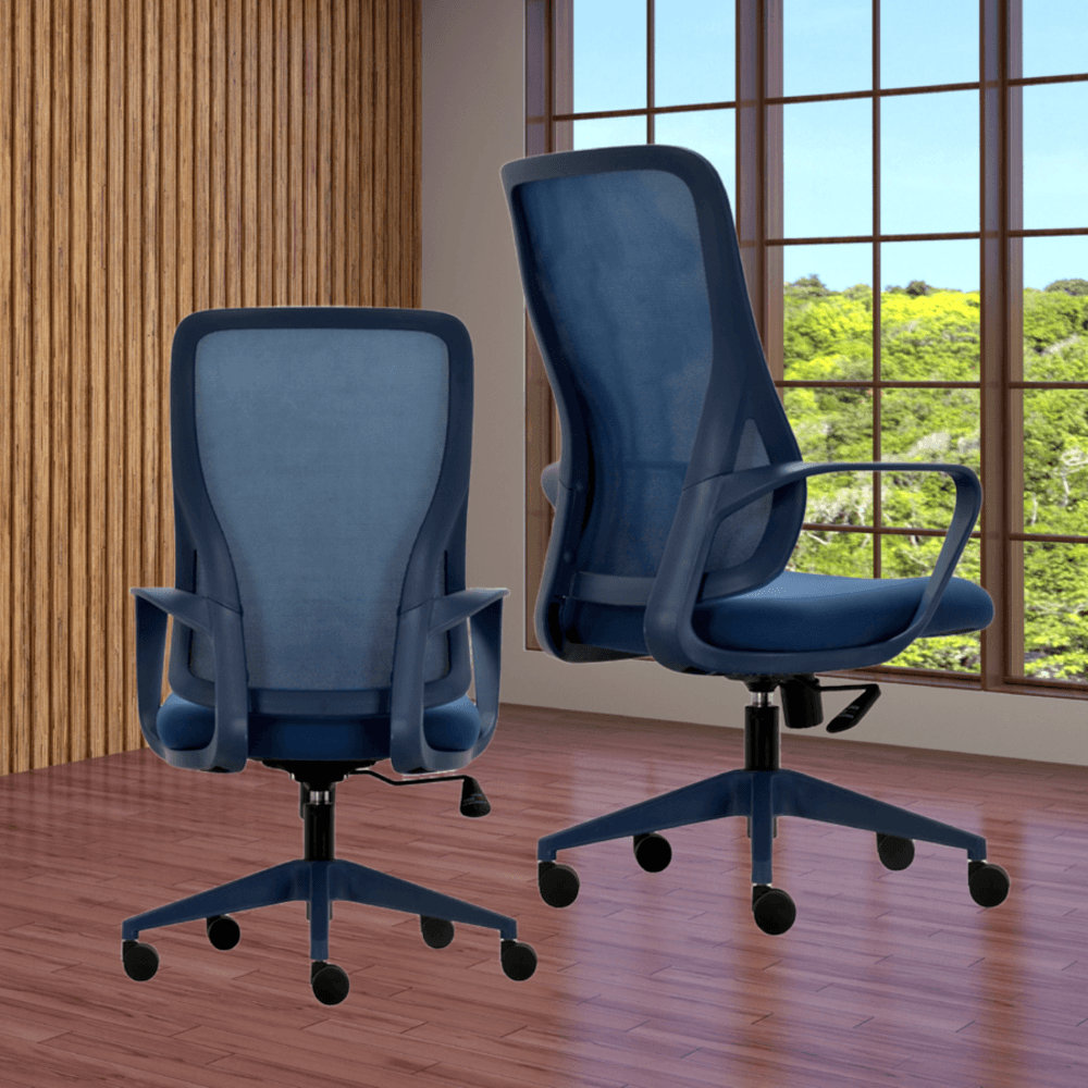 SMITH เก้าอี้สำนักงาน MIDDLE BACK รุ่น GOHAN -07 ขนาด 60x61.5x101-110.5 ซม. สีน้ำเงิน