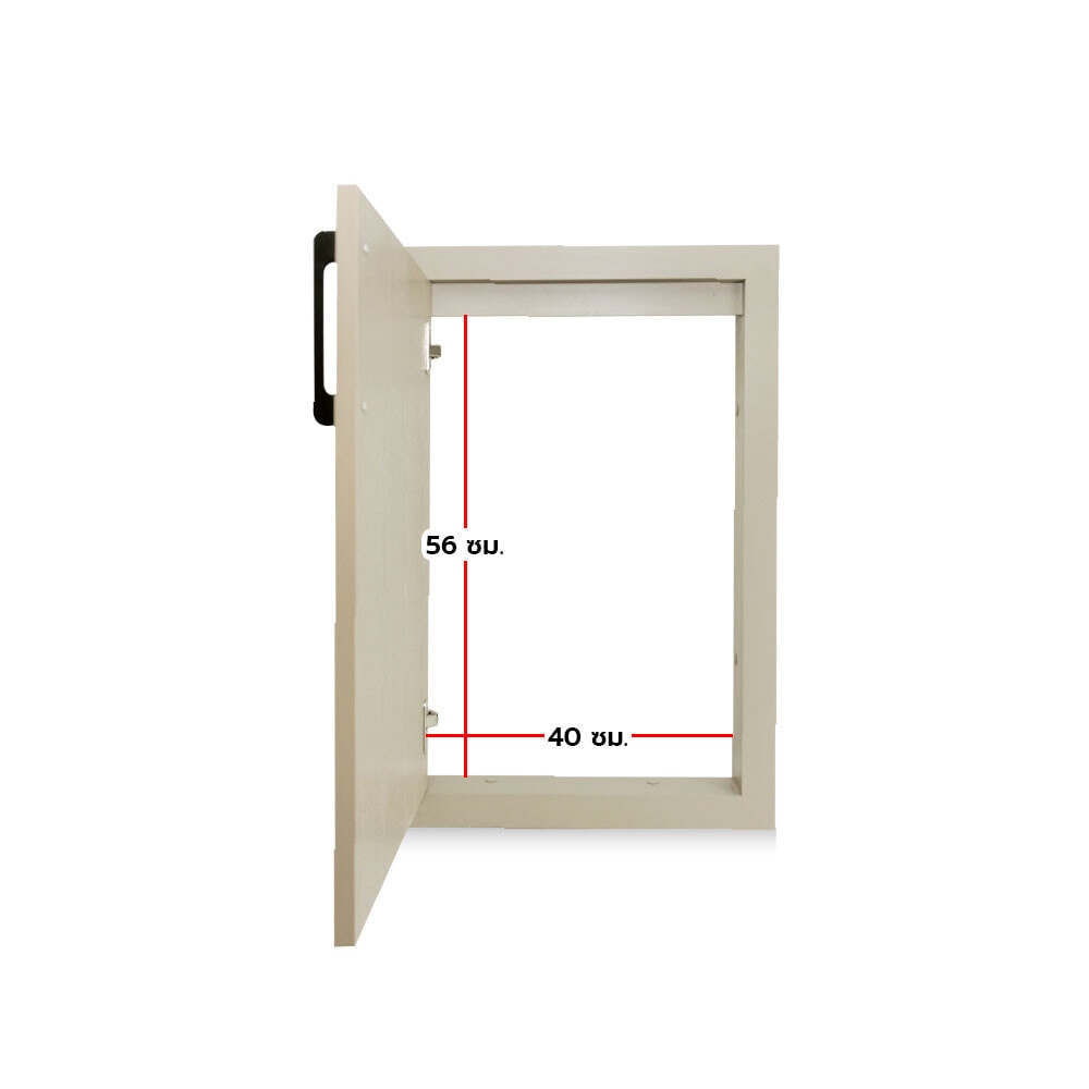 CLOSE บานซิงค์เดี่ยว uPVC LIMA ขนาด 45x66 ซม. Vacuum สีเบจ