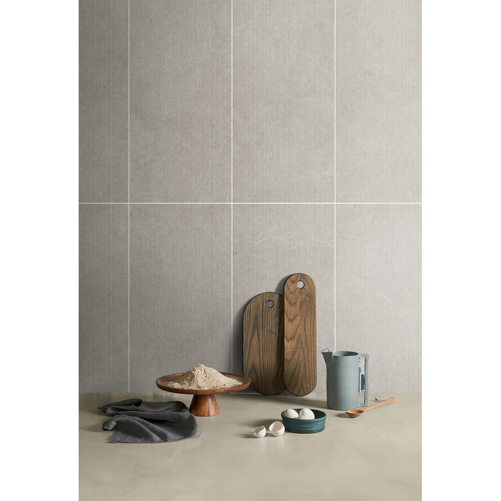 La Arezza 60X120 ซม.กระเบื้องพอร์ซเลน รุ่น The voque Dark gray (DGD12600LA08) Matt - Hone Random (3pcs /box 2.16 sqm)