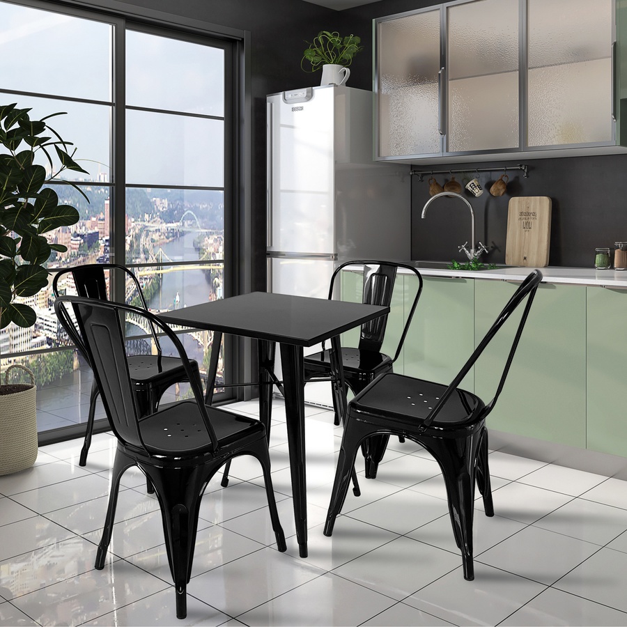 DELICATO โต๊ะเหล็ก รุ่น EKONE
ขนาด 60×60×75 ซม. สีดำ
