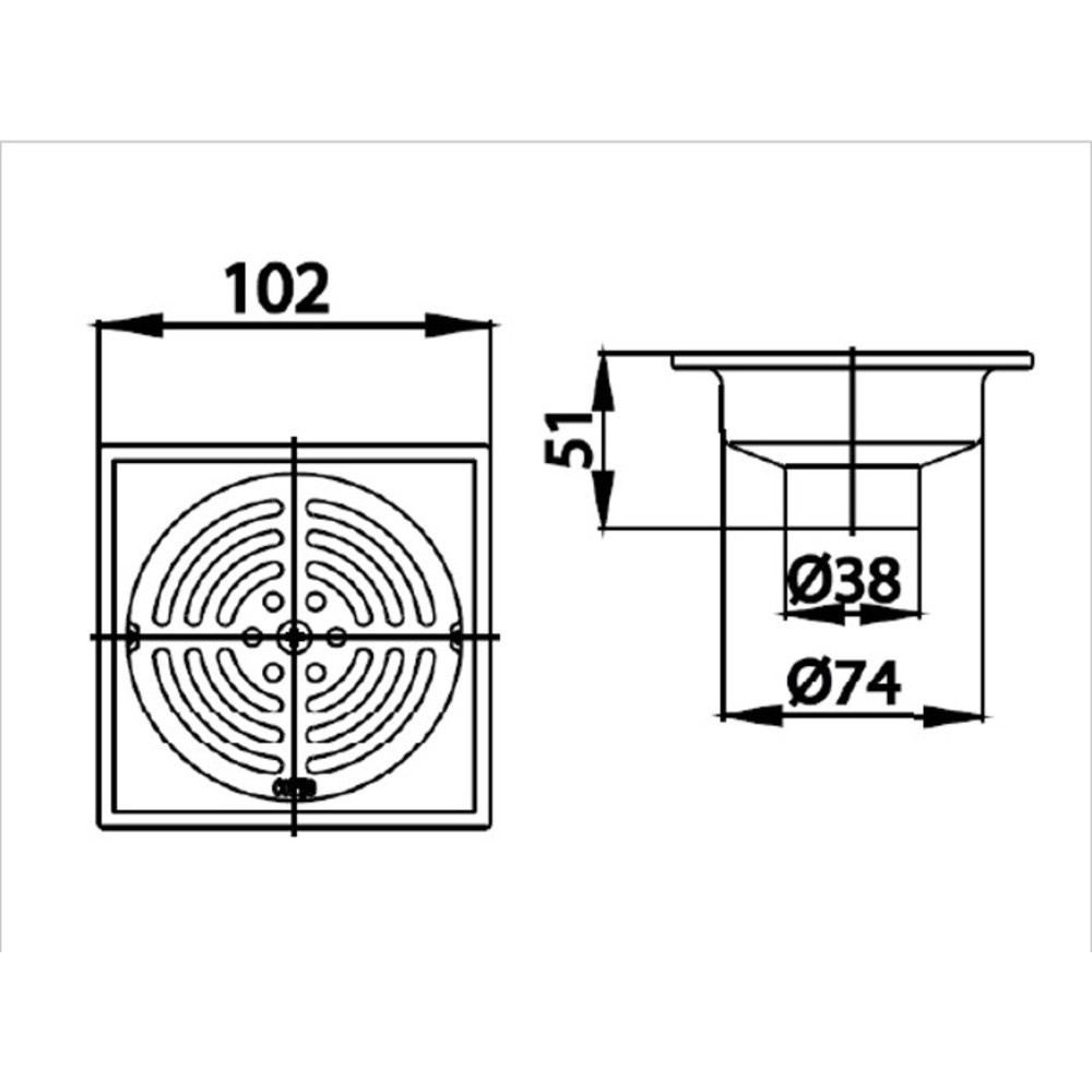 Cotto ตะแกรงกันกลิ่นสแตนเลสท่อ 1.5-3 นิ้ว รุ่น CT640Z2P(HM) ขนาด 4 นิ้ว