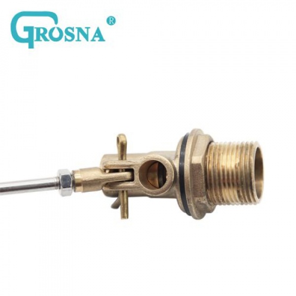 GROSNA ลูกลอยแท้งค์น้ำสเตนแลส ก้านทองเหลือง ขนาด 1" รุ่น GRFV101-1 สีสเตนเลส
