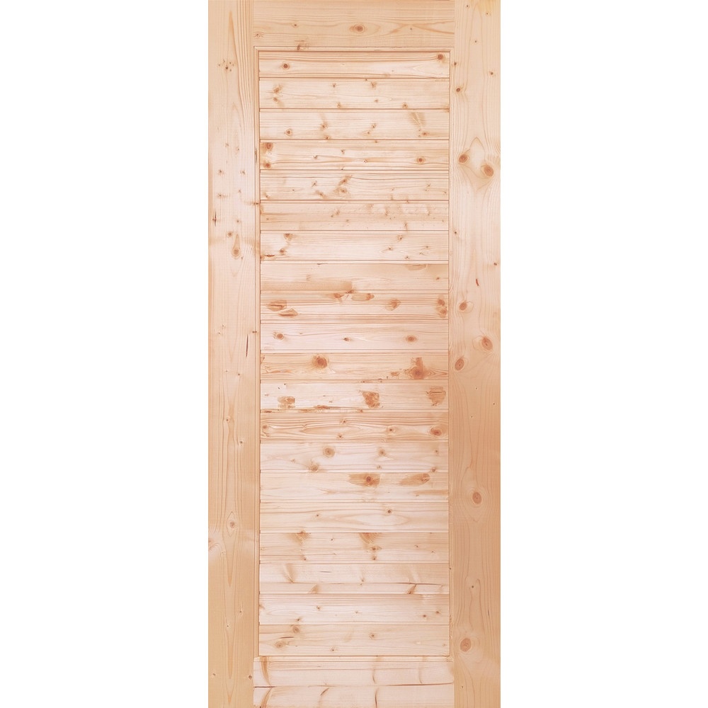 WINDOORS ประตูไม้สนNz บานทึบเรียบ CE-04 80x200 ซม.