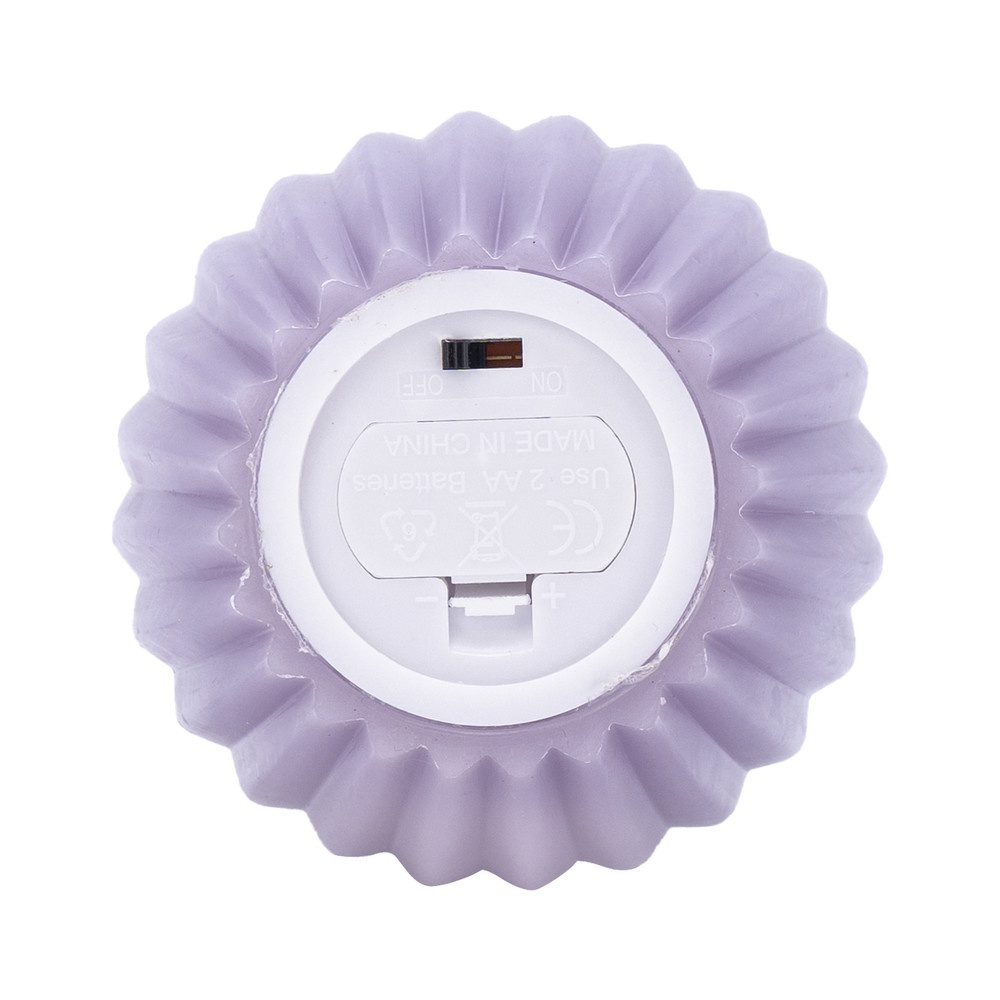 COZY เทียน LED 2ชิ้น/กล่อง รุ่น KIM ขนาด 8x8x10ซม./ 10x10x15ซม. สีม่วง