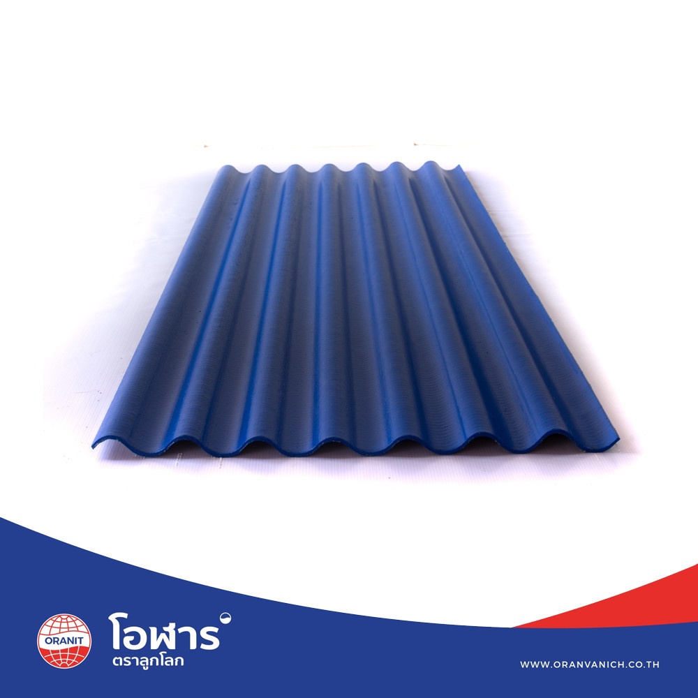 โอฬาร กระเบื้องหลังคาลอนเล็ก 0.40x54x150 ซม. สีฟ้าเลิศนภา