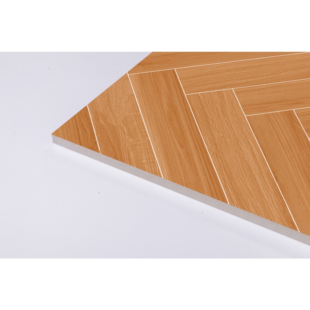 Marbella กระเบื้องพอร์ซเลน 60x60 ซม. รุ่น แฮริ่งโบน วูด น้ำตาล TSJCM304274-2306-A Gloss (4P)